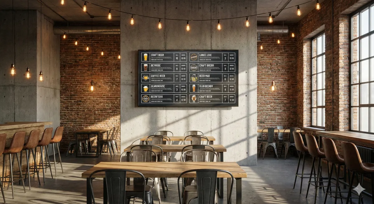 店内ディスプレイでの表示